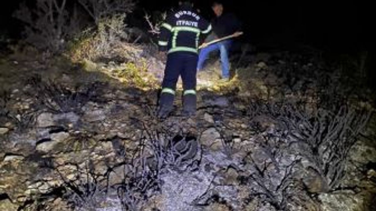 Burdur’da otluk yangını