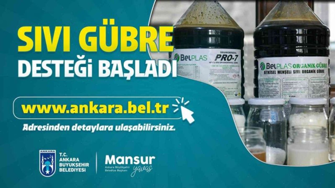 Ankaralı üreticilere şimdi de sıvı gübre desteği