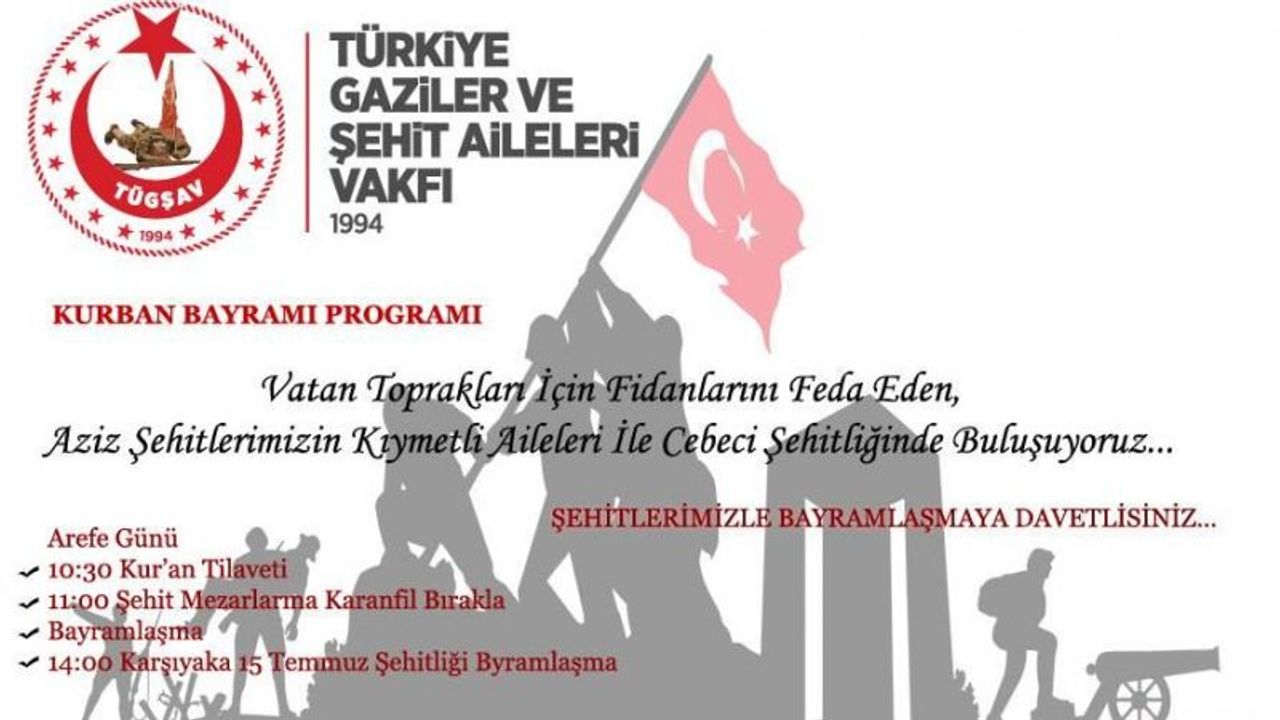 Türkiye Gaziler ve Şehit Aileleri Vakfı Kurban Bayramı programı