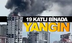 Başkent'te 19 katlı binanın çatı katında yangın