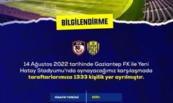  Gaziantep FK Ankaragücü  maçının biletleri satışa çıktı 