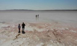 Tuz Gölü pembe renge büründü