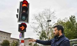 Ankara'da trafik ışıklarına fasılalı yanan ışık düzenlemesi