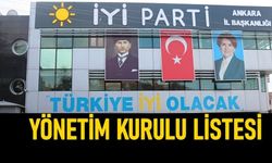 İYİ Parti Ankara il yönetim kurulu listesi