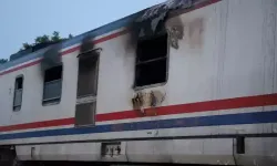 Denizli'de ki yolcu treninde çıkan yangında, korku dolu anlar!