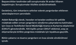 Adalet Bakanı Tunç’tan Yangınlar ile İlgili Soruşturma Açıklaması!