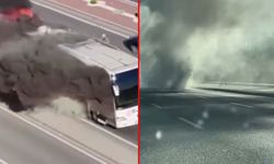 Polatlı’da seyir halindeki otobüs alev aldı: Öğrenciler son anda kurtarıldı!