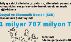 Şubat’ta 1,7 Milyar TL’lik SED Desteği Ailelerin Hesabına Yattı