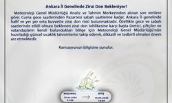 Ankara Valiliği’nden Meteorolojik Uyarı: İl Genelinde Zirai Don Bekleniyor