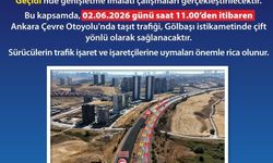 Ankara Çevre Otoyolu’nda Trafikte Geçici Düzenleme