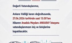 Ankara’da Ulaşım Düzenlemesi: Anadolu Meydanı ANKARAY İstasyonu Geçici Olarak Kapatılıyor