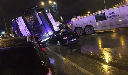 Ankara'da EGO Otobüsü Karşı şeride uçtu çok sayıda yaralı var