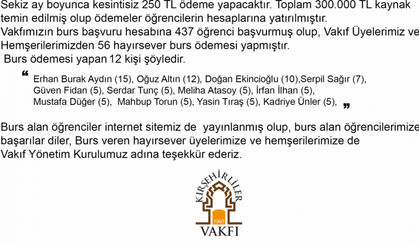 KIRŞEHİRLİLER VAKFINDAN REKOR ÖĞRENCİ BURSU