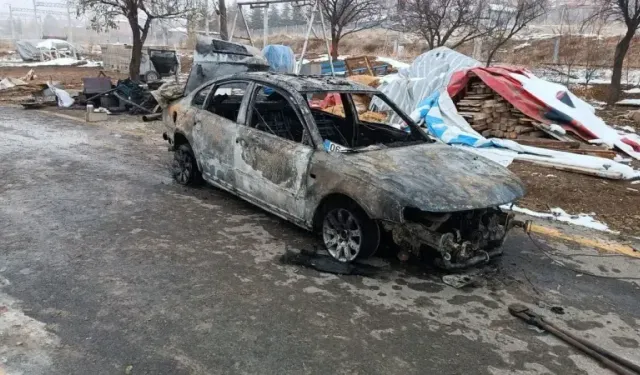 Ankara’da kömürlük yangını garaja sıçradı: Araç kullanılamaz hale geldi.