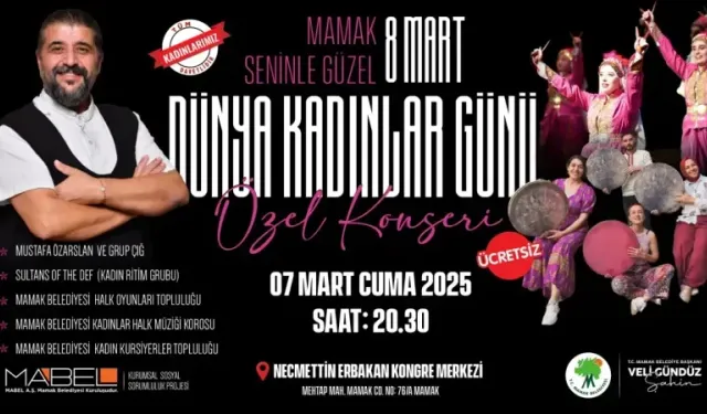 Mamak’ta 8 Mart Mustafa Özarslan ve Grup Çığ ile kutlanacak