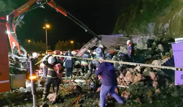 Samsun’da heyelan faciası: Akaryakıt istasyonunda baba ve iki çocuk hayatını kaybetti
