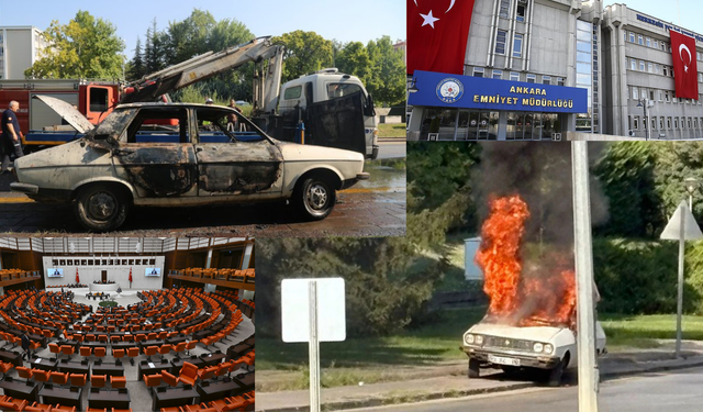TBMM önündeki beyaz toros yangınıyla ilgili şüpheli gözaltında