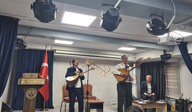 Hacı Ömer Tarman Anadolu Lisesi’nde aşıklık geleneği öğrencilere tanıtıldı