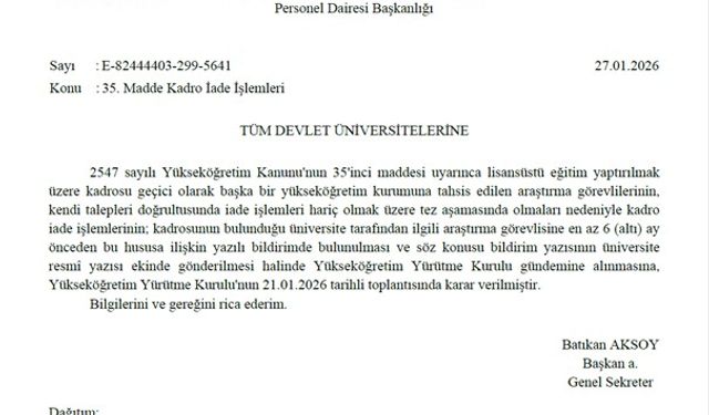 YÖK’ten Üniversitelere “6 Ay Önceden Bildirim” Şartı