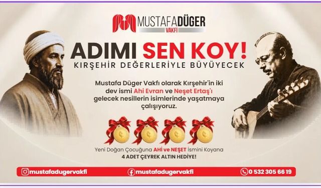 Mustafa Düger Vakfı’ndan Yeni Doğan Bebeklere Kültür Teşviki: "Adımı Sen Koy" Projesi