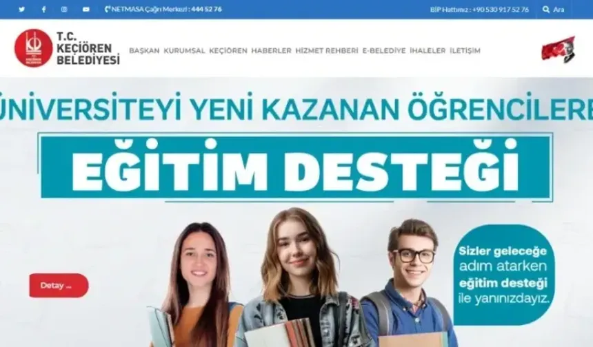 Keçiören Belediyesi'nden üniversite öğrencilerine eğitim desteği