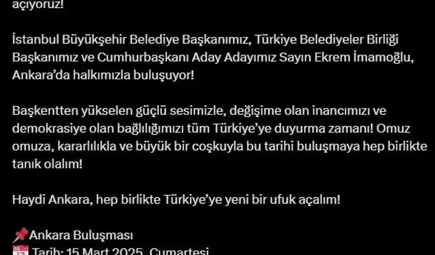 Ankara’da seçim rüzgarı: İmamoğlu sahaya iniyor!