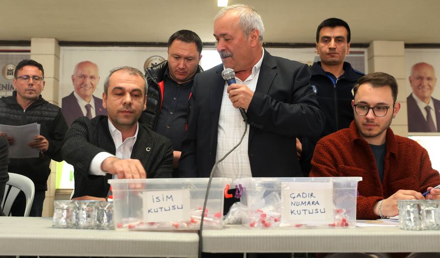 Yakacık kurban alanında çadır yerleri kura ile belirlendi