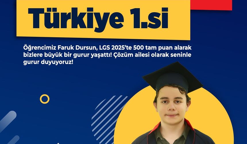 LGS 2025 Türkiye Birincisi Pursaklar’dan Çıktı!