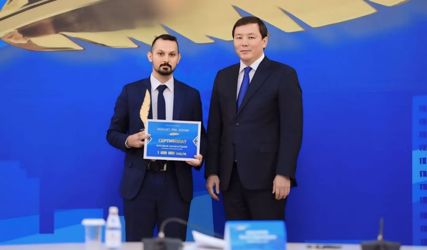 Türk yazara Kazakistan’da uluslararası ödül