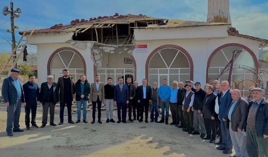 Ayaş Çanıllı Köyü Camii fırtınada yıkıldı: Tadilatına Sincan Belediyesi'nden destek