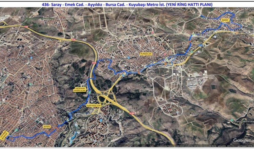 Ankara'da Yeni Metro Ring Hattı Açılıyor: 436 Nolu Hat 3 Şubat'ta Hizmete Giriyor
