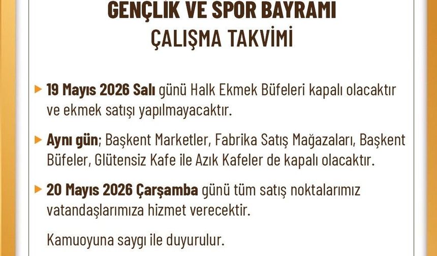 Ankara Halk Ekmek'ten 19 Mayıs Düzenlemesi