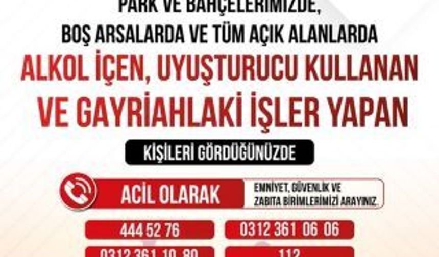 Keçiören'de Uyuşturucu ve Madde Bağımlılığına Karşı Seferberlik Başlatılıyor