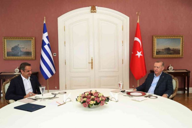 Cumhurbaşkanı Erdoğan, Yunanistan Başbakanı Miçotakis’i kabul etti