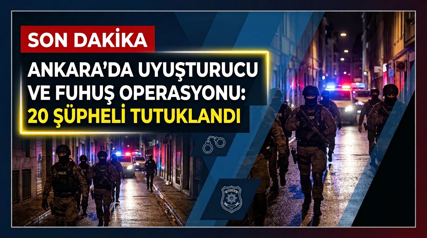 Ankara'da uyuşturucu ve fuhuş operasyonu: 20 şüpheli tutuklandı